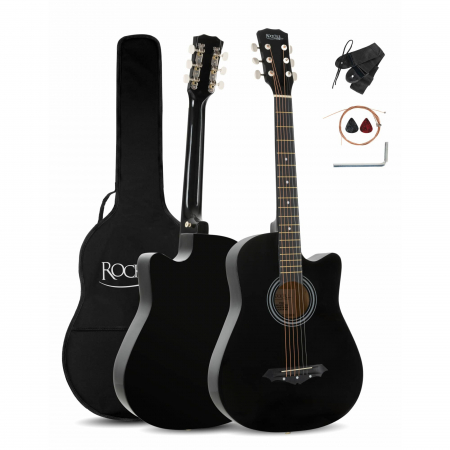 Chitara Acustica - Set chitara acustica Rocktile WSD-5C-BK Slim Line Cutaway Negru