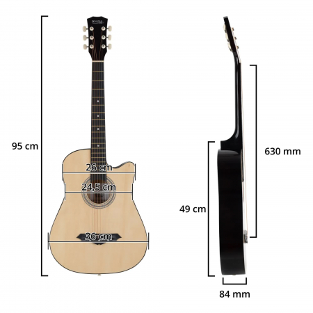 Set chitara acustica Rocktile WSD-5C-NT Slim Line Cutaway Set [5]