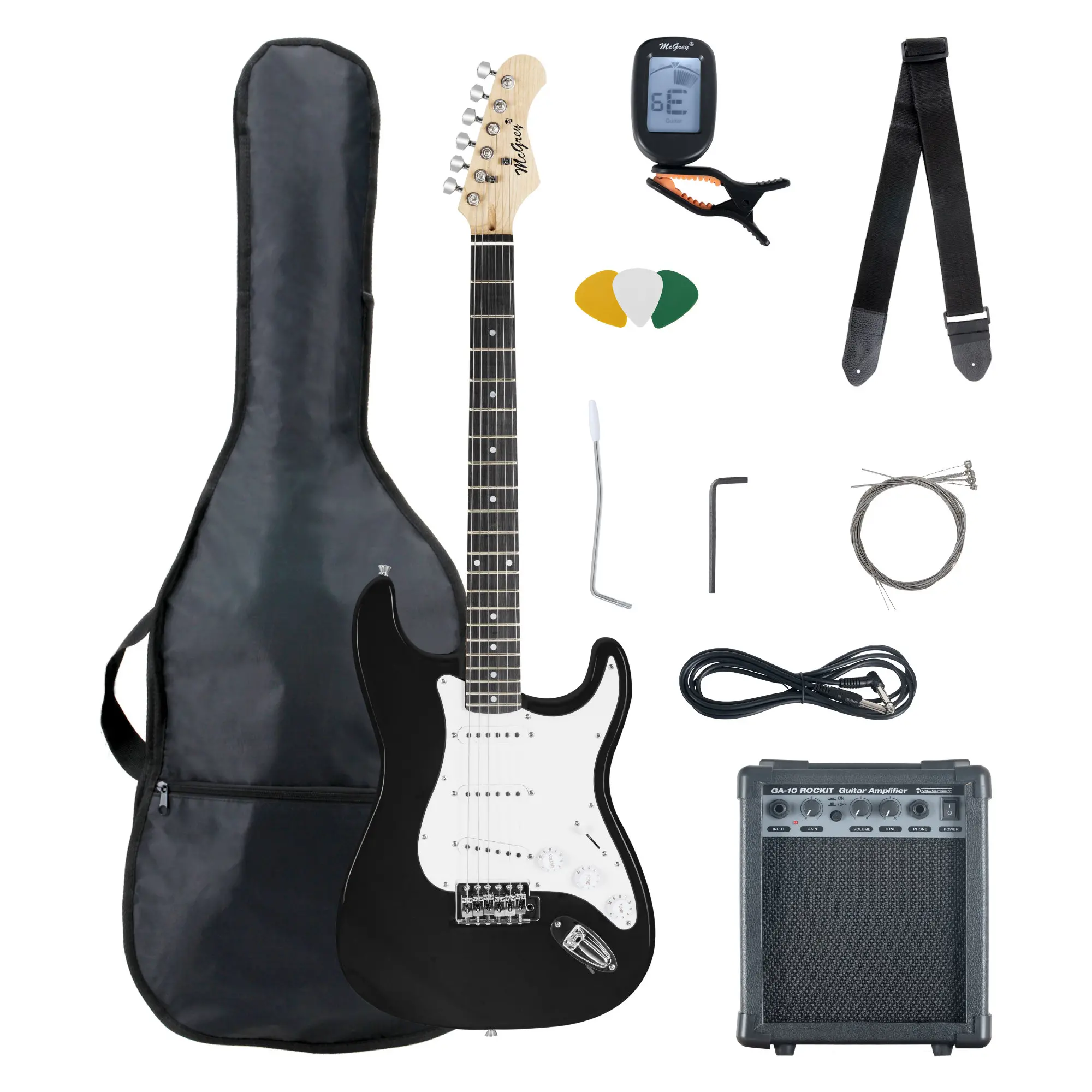 Chitara Electrica Set - Set chitara electrica  McGrey Rockit Guitar ST Negru