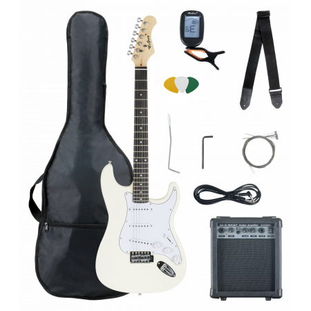 Chitara Electrica Set - Set chitara electrica  McGrey Rockit Guitar ST Alb