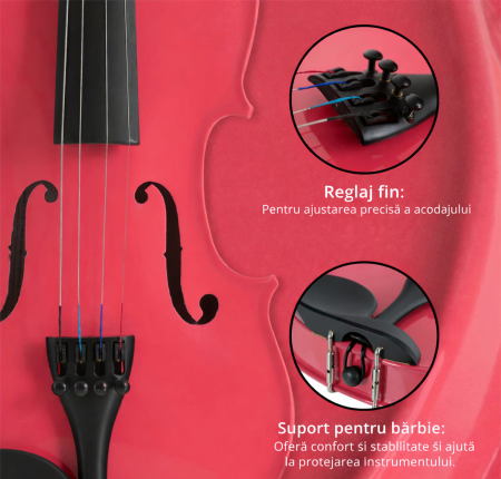 Set Vioara Classic Cantabile VP-100PK 1/2 roz [3]