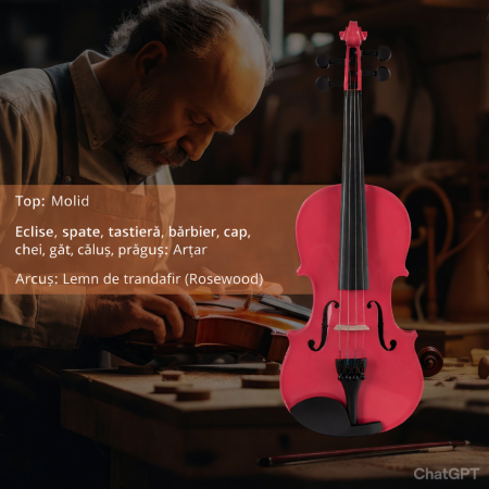 Set Vioara Classic Cantabile VP-100PK 1/2 roz [1]