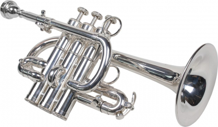 Trompete piccolo - Trompeta Piccolo Bb/A Karl Glaser Trompete Silver