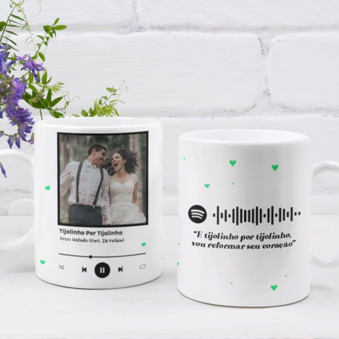 Cană personalizată cu poză și cod Spotify – cadou romantic și unic [1]