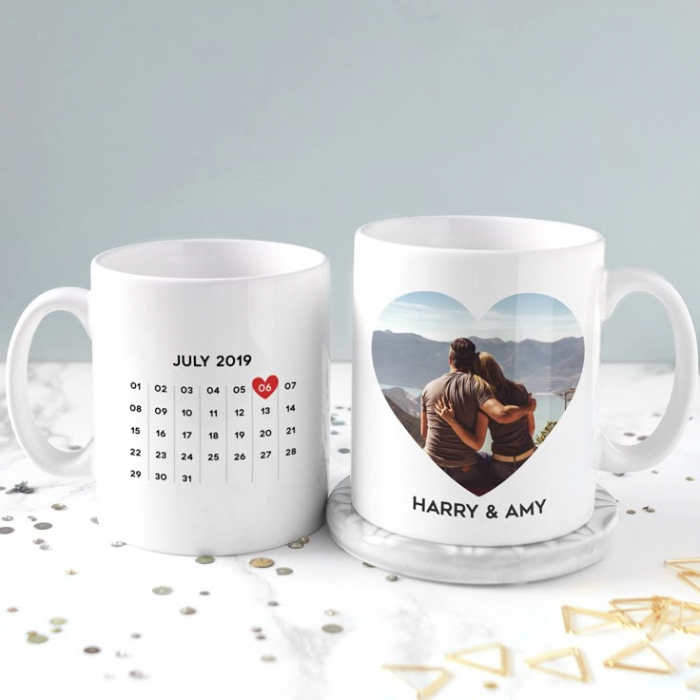 Cană personalizată cu dată și poză – cadou pentru aniversare sau nuntă [3]