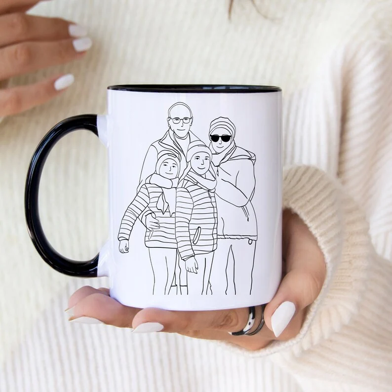 Imaginea cu cana personalizată cu portret de familie [2]