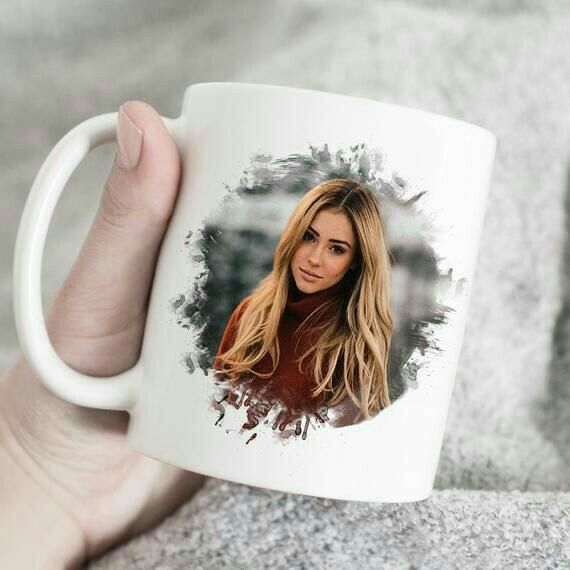 Cană personalizată cu portret, efect artistic în stil acuarelă [2]