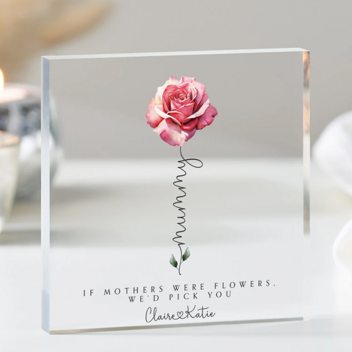 Cristale personalizate elegante – cu mesaje, poze și flori – cadouri pentru aniversări, logodnă și Ziua Mamei [3]