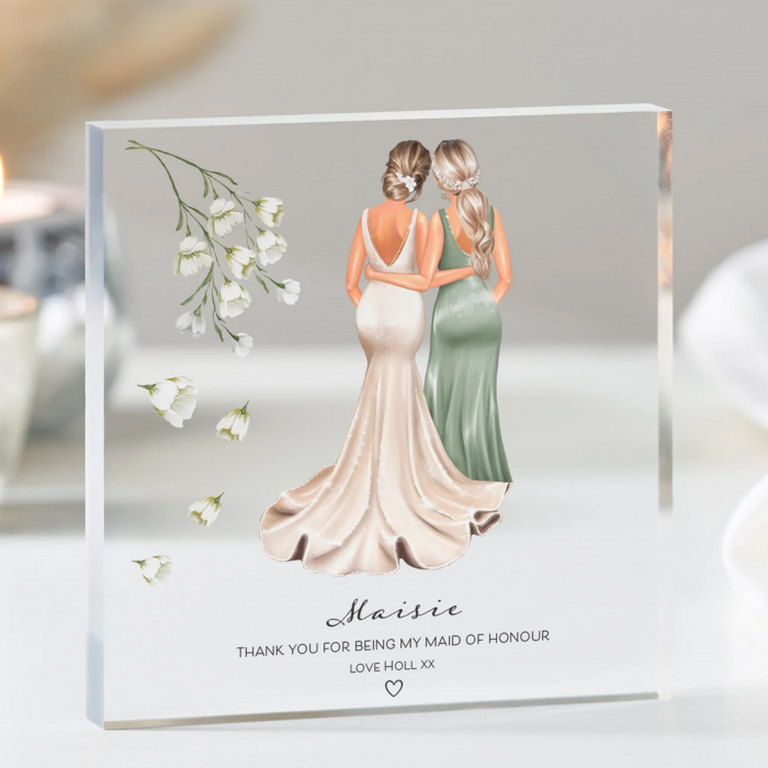 Cristale Personalizate Bridesmaid – Cadou Elegant Nuntă | Intaglio.ro [2]
