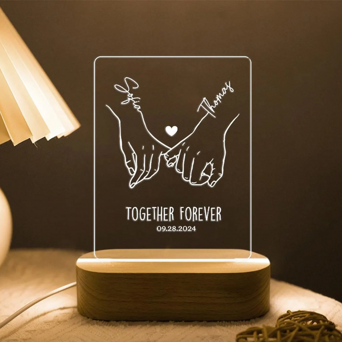 Lampa LED personalizată cu nume și dată – cadou perfect pentru cuplu [1]