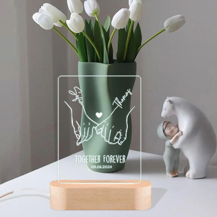 Lampa LED personalizată cu nume și dată – cadou perfect pentru cuplu [2]
