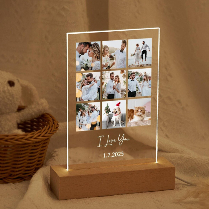 Lampa LED personalizată cu colaj de poze [3]