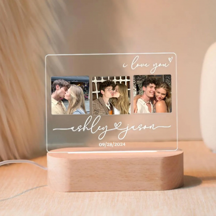 Lampa LED personalizată cu fotografii – cadou aniversare sau nuntă [2]