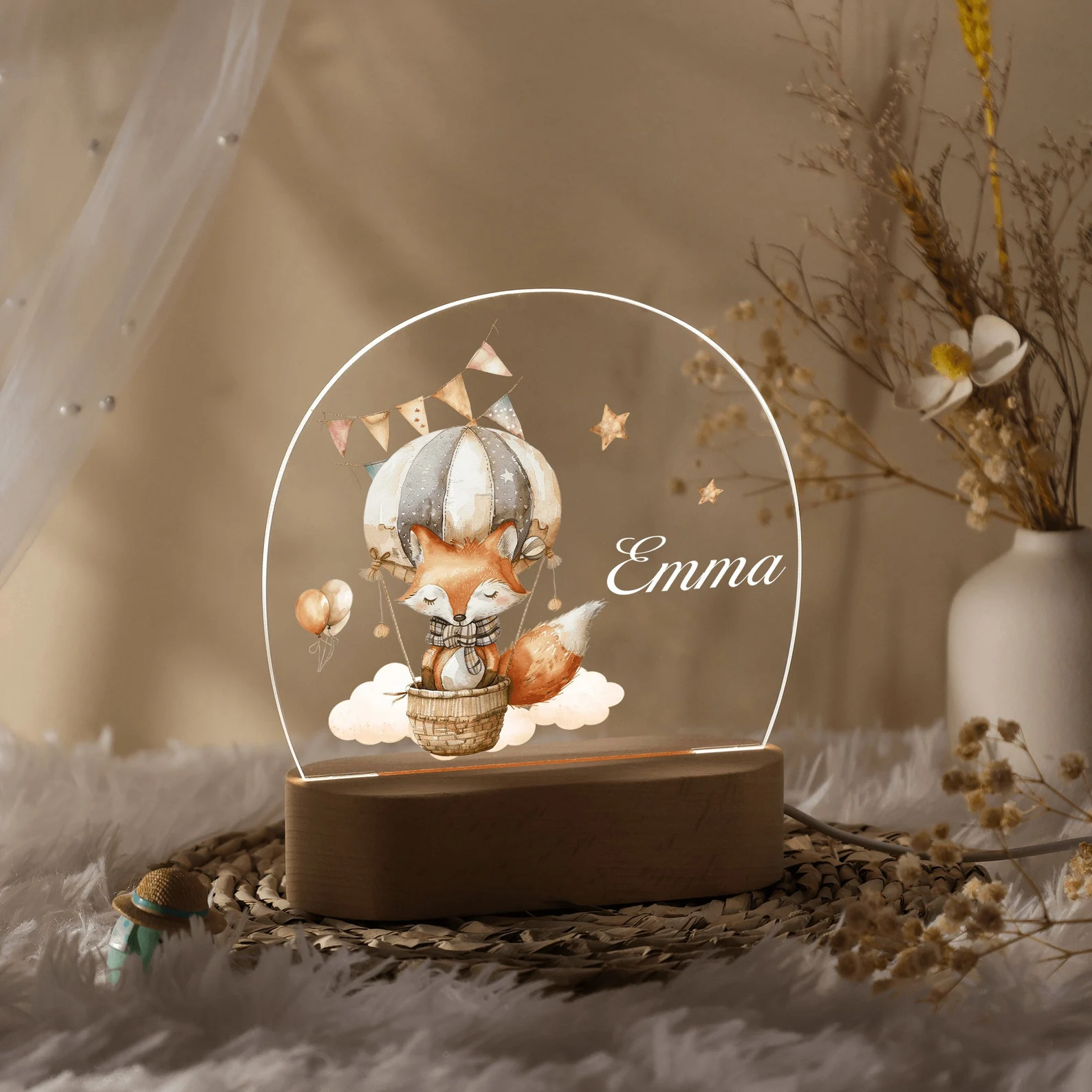 Lampă LED personalizată pentru copii cu nume și dată [4]