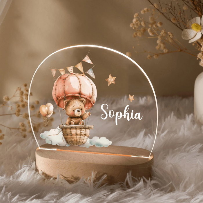 Lampă LED personalizată pentru copii cu nume și dată [1]