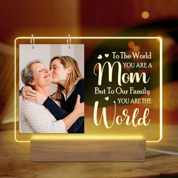 Lampă personalizată pentru mama, cu text emoționant și imagini [2]