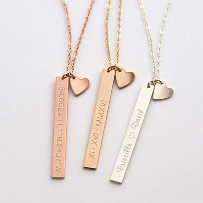 Lănțișoare din argint placat cu aur de 24k – personalizate cu inițiale, mesaje sau pietre de naștere [1]