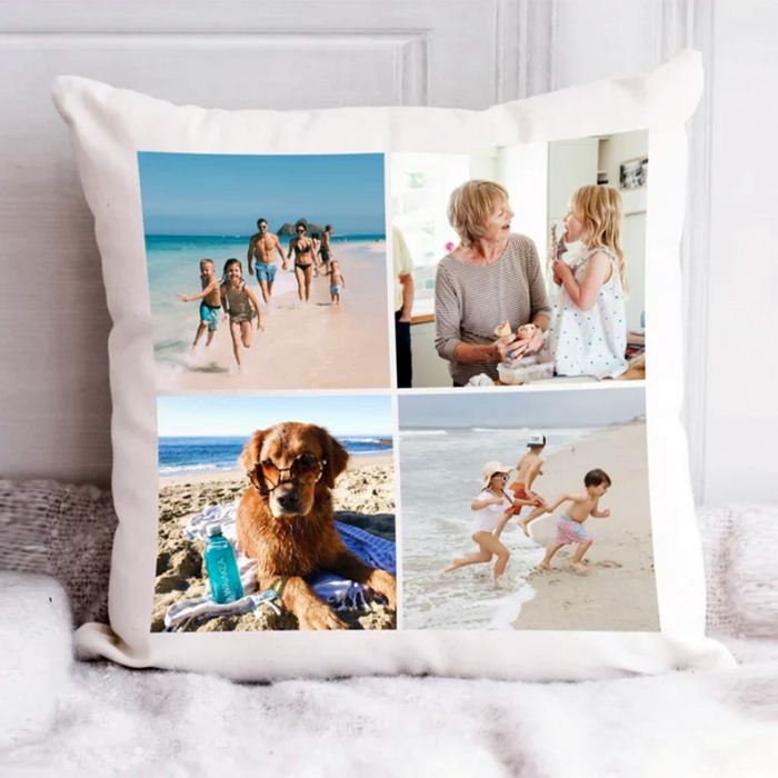 Pernă personalizată cu colaj de poze de familie și vacanțe [1]