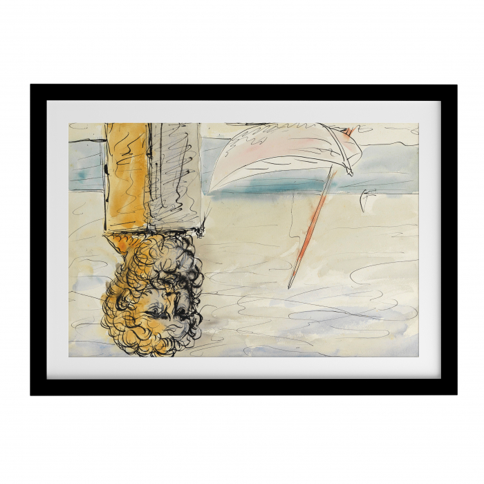 Tablou abstract modern "Poster Buste et Barque Pablo Picasso" pe canvas [1]