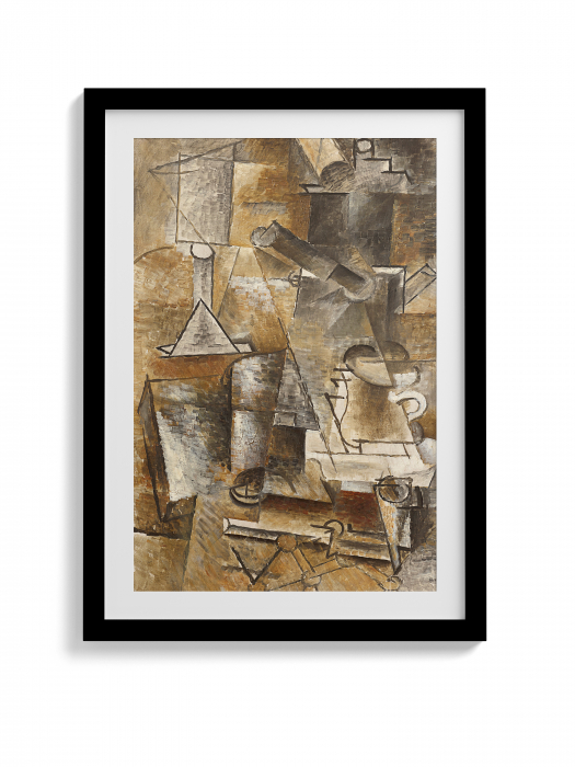 Tablou abstract "Cafetiere, tasse et pipe" în stilul lui Picasso. [1]