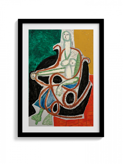 Copie modernă a operei lui Picasso, femme în balansoar. [1]