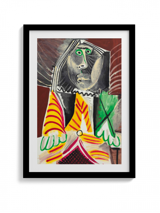 Replică modernă a operei lui Picasso, tablou abstract vibrant. [1]