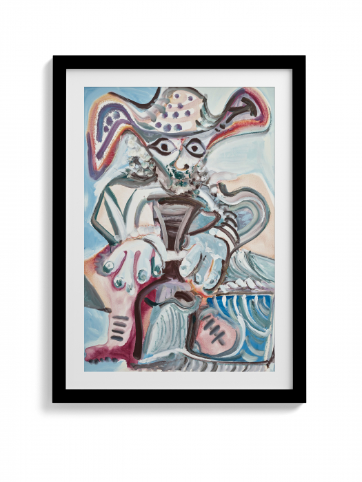 Reproducere tablou canvas abstract "Homme au chapeau assis" de Pablo Picasso. [1]