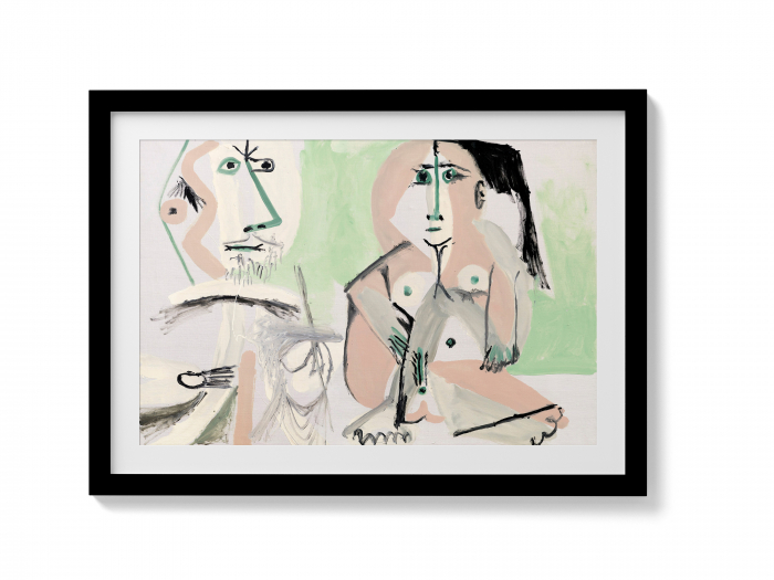Reinterpretare modernă a lui Picasso, tablou abstract colorat pe canvas. [1]
