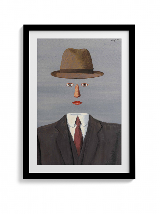 Reinterpretare modernă a lucrării lui Magritte pe canvas. [1]
