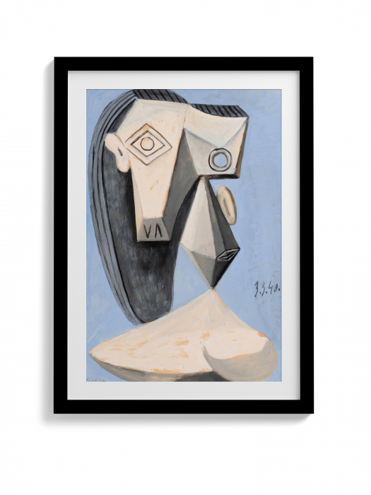 Replică abstractă a lui Picasso, "Tête de femme", pe canvas modern. [1]