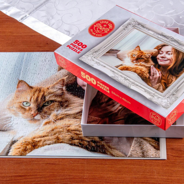Puzzle personalizat 500 piese – Cadou special pentru iubitorii de pisici [1]