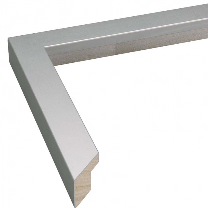 Rama argintie din lemn, Intaglio Style, design minimalist, premium [4]