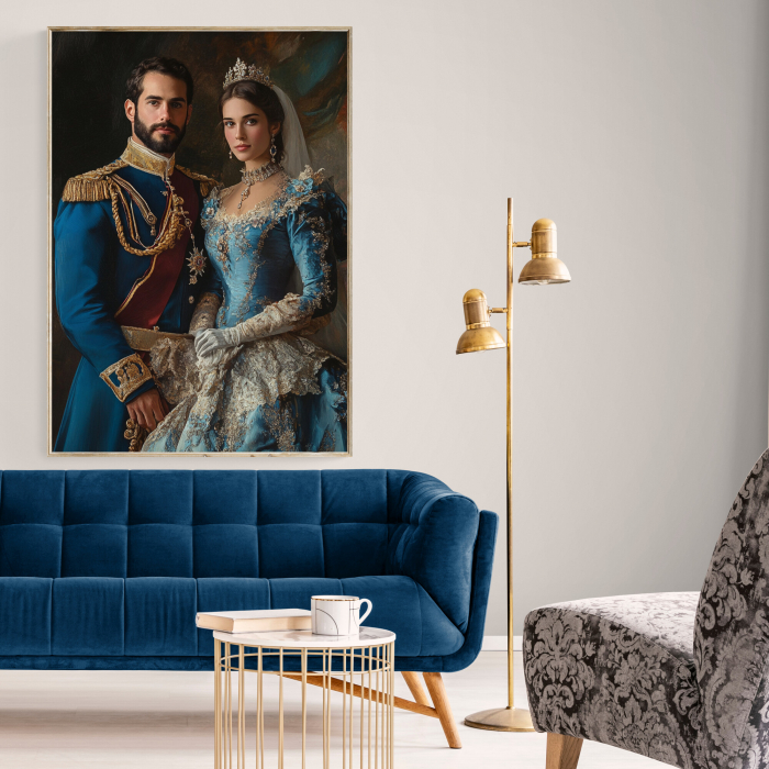 Portret Regal Personalizat – Cuplu Regal în Ținută de Gală [2]