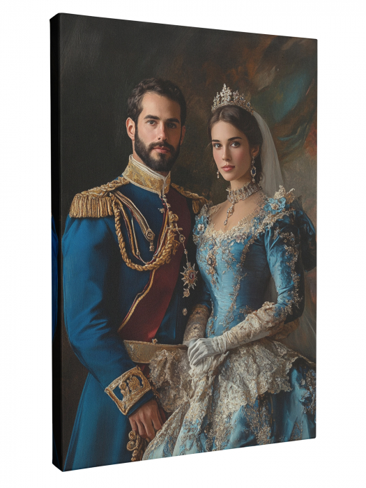 Portret Regal Personalizat – Cuplu Regal în Ținută de Gală [1]
