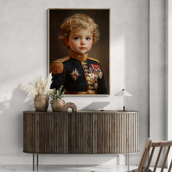 Portret Regal Personalizat – Mic Ofițer în Uniformă Regală [2]