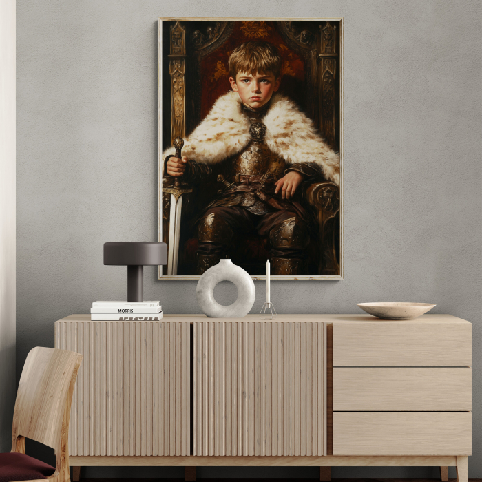 Portret Regal Personalizat – Rege Războinic pe Tron [2]