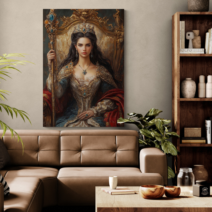 Tablou Personalizat – Transformare în Regină cu Sceptru Regal [2]