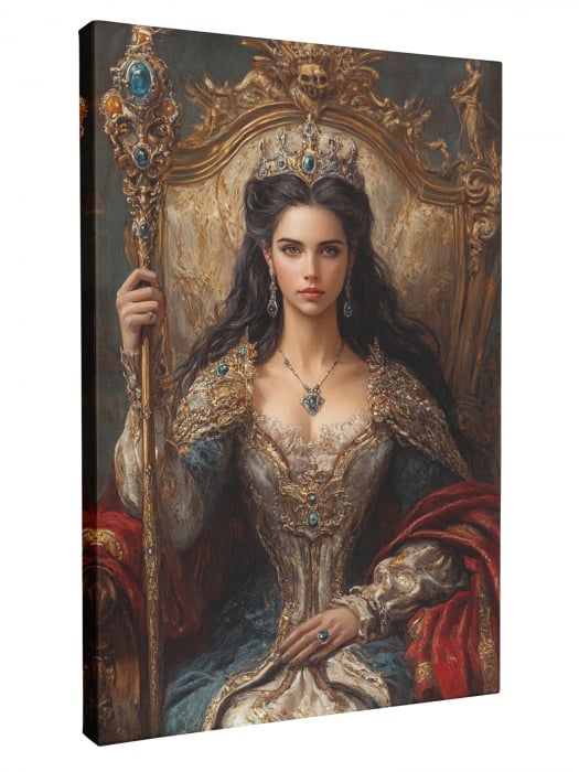 Tablou Personalizat – Transformare în Regină cu Sceptru Regal [1]