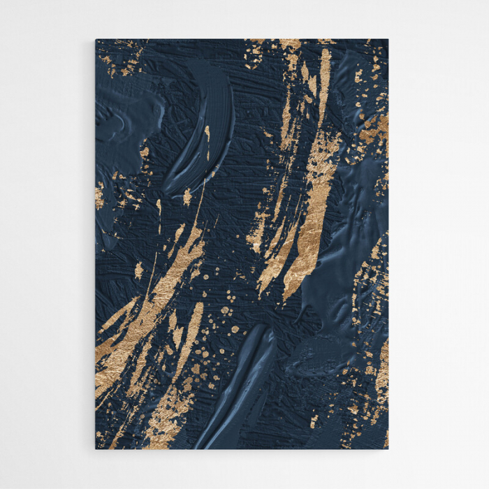 Tablouri Abstracte, print pe hartie foto Fine Art, Intaglio, set 3 postere, in tonuri de auriu, roz pal, bleumarin [5]