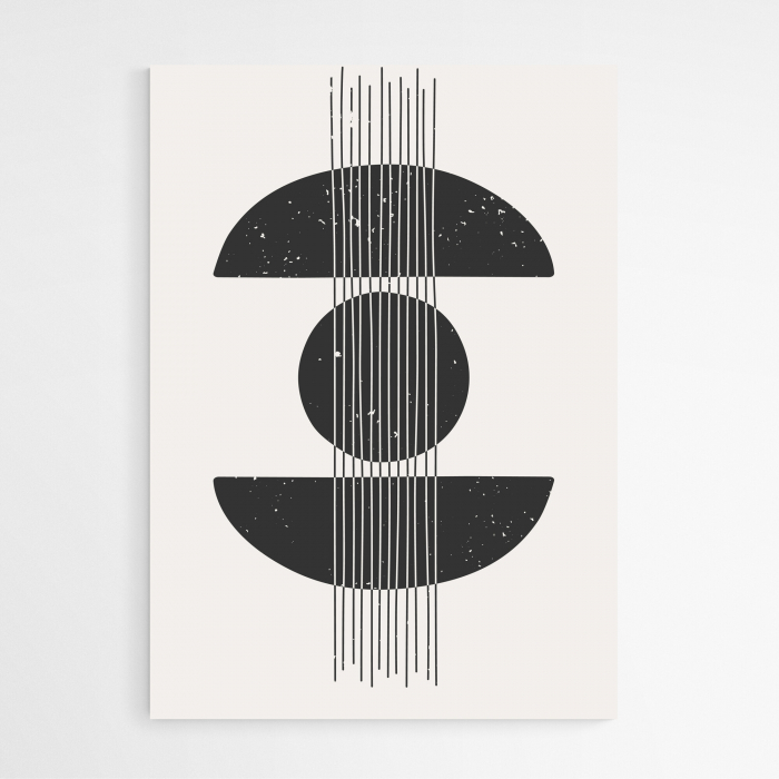 Set 3 tablouri Abstracte, print pe hartie foto Fine Art, Intaglio, postere moderne minimaliste, Alb Negru, pentru libing, birou, hol [4]
