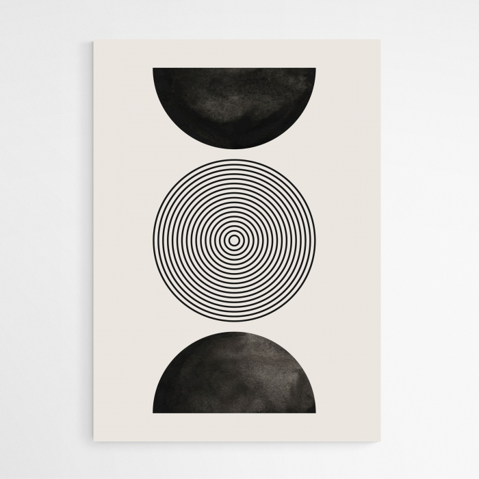 Set 3 tablouri, Intaglio, Abstracte, print pe hartie foto Fine Art, postere moderne minimaliste, Alb Negru, pentru casa, birou [4]