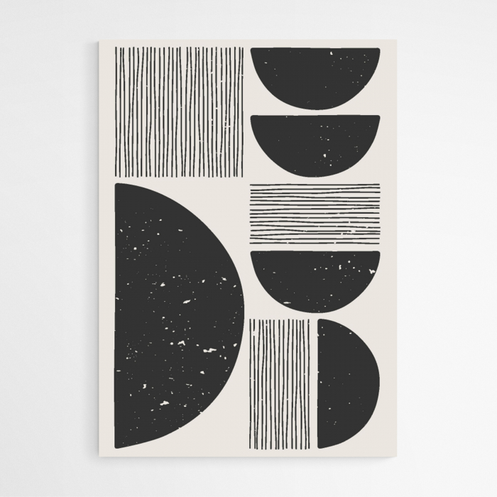 Set 3 tablouri, Intaglio, Abstracte, print pe hartie foto Fine Art, postere moderne minimaliste, Alb Negru, pentru bucatarie [3]