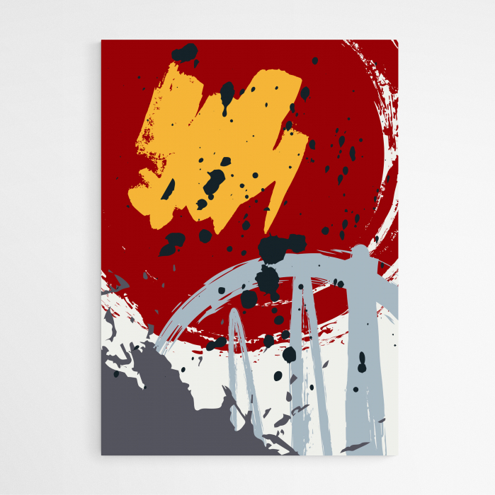 Set 3 tablouri, Intaglio, Stil Abstracte, print pe hartie foto Fine Art, Multicolor, postere moderne, pentru living [5]
