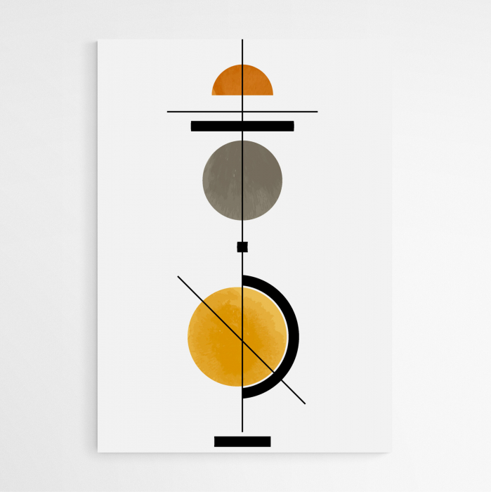 Set 3 tablouri, Intaglio, Stil Abstracte, print pe hartie foto Fine Art, postere minimaliste, Figuri geometrice, color, pentru living [5]