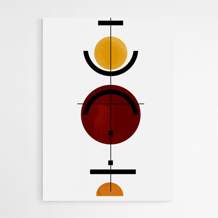 Set 3 tablouri, Intaglio, Stil Abstracte, print pe hartie foto Fine Art, postere minimaliste, Figuri geometrice, color, pentru living [4]