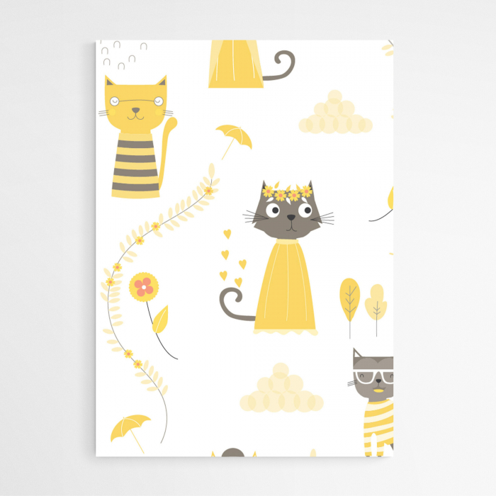 Set de 3 tablouri abstracte cu animaluțe colorate pentru bebeluși [7]