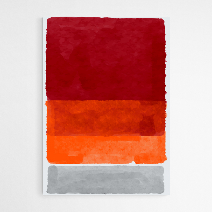 Set 4 tablouri, Intaglio, Stil Abstracte, print pe hartie foto Fine Art, postere color, nuante de rosu, pentru living [5]