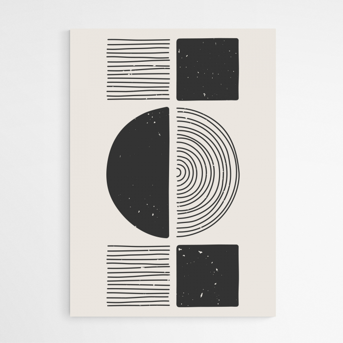 Set 4 tablouri, Intaglio, Stil Abstracte, print pe hartie foto Fine Art, postere minimaliste, Alb Negru, pentru casa, birou [3]