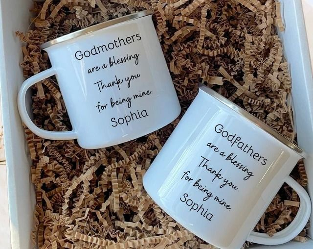 Set cană personalizată pentru botez, părinți sau nași [2]