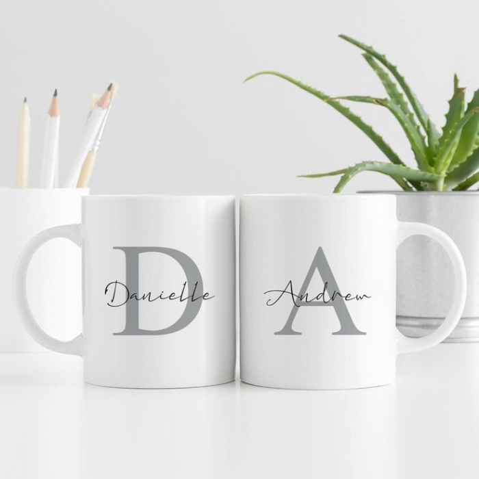 Set căni personalizate cu inițiale și nume – cadou elegant [3]